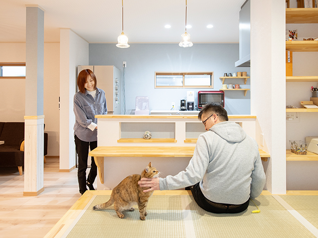 R.044　夫婦と猫でくつろぐ、断熱・防音性能を高めたLDK　岐阜県岐阜市