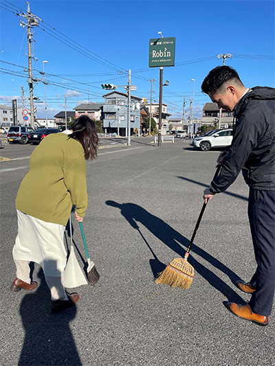 ロビン　年末　地域清掃　岐阜南